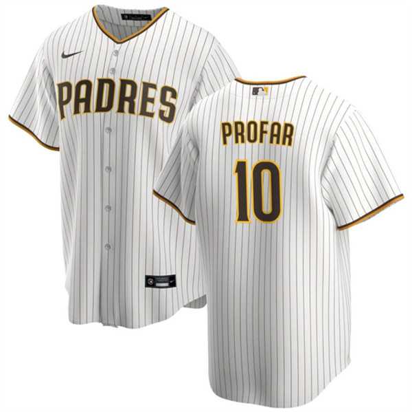 Men%27s San Diego Padres #10 Jurickson Profar White Cool Base Baseball Stitched Jersey Dzhi